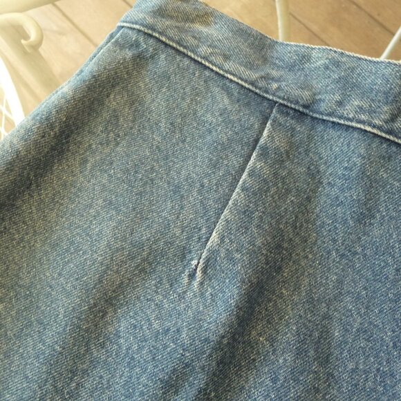 RARE VINTAGE I. MAGNIN DENIM CULOTTES SIZE 13/14 - Picture 13 of 14